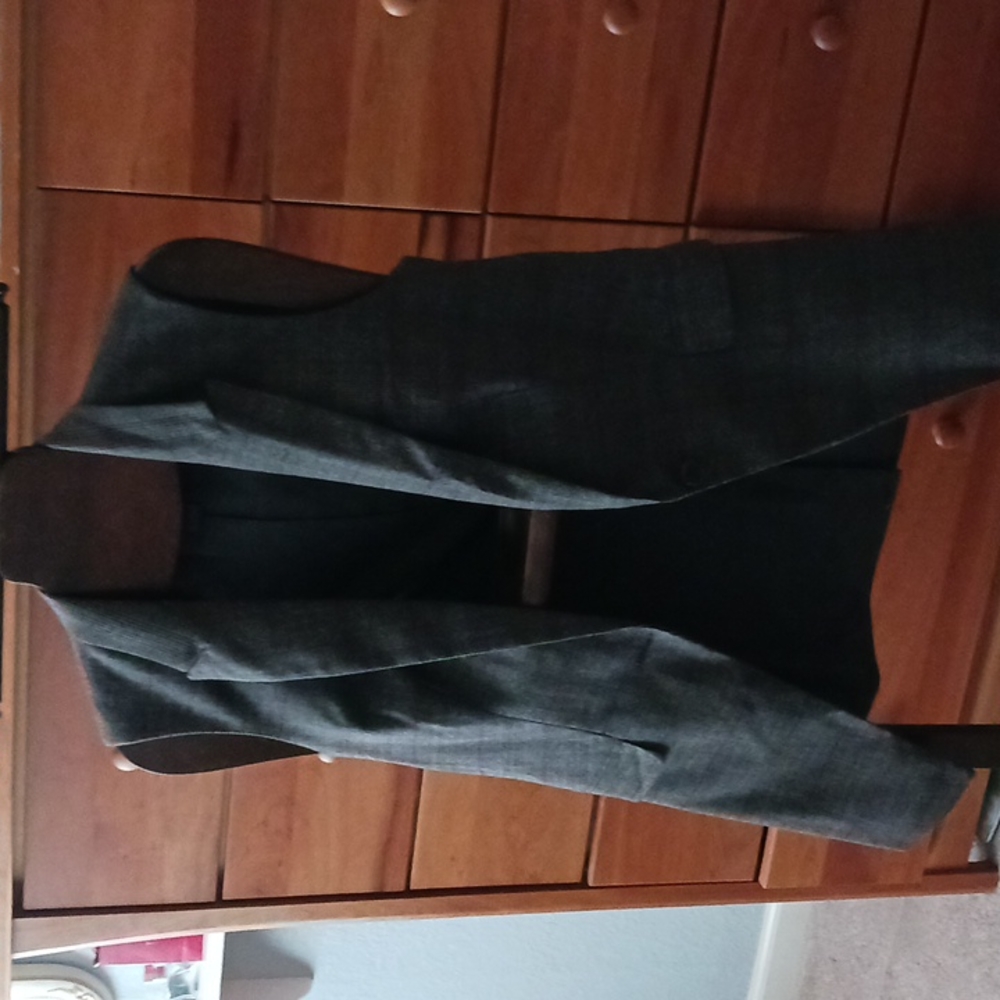 Pantsuit Ann Taylor brown with light striping.